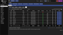 Job history list - dark theme