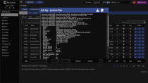 Job log window - dark theme