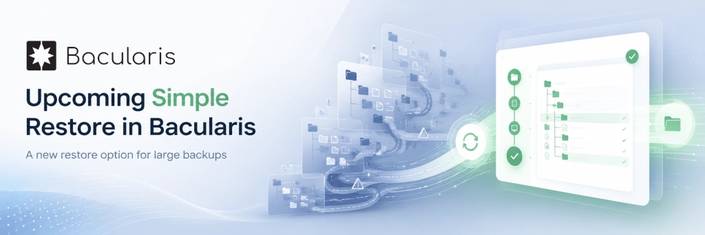 <p>We would like to share an update on what we are currently working on in Bacularis. This time, it is the previously announced simple restore feature.</p>